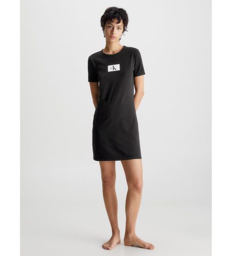 QS6944E Robe de nuit noire (XS), Homewear, Manche courte, Le coton biologique, Durable - Calvin Klein - Modalova