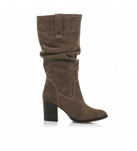 Bottes en cuir marron Uma - Hauteur du talon 8cm (40), 5 à 8 cm, Fermeture éclair, Casuel - Mustang - Modalova