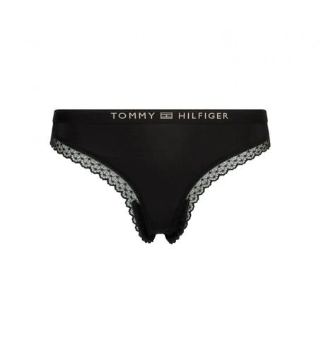 UW0UW04184 Tanga avec logo et dentelle noire ton sur ton (XS), Homewear, Durable, Nylon recyclé - Tommy Hilfiger - Modalova