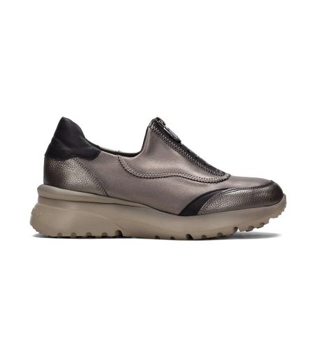 HI233032 Pantoufles polynésiennes en cuir Plomb (36), Plat, Fermeture éclair, Casuel, Gris - Hispanitas - Modalova