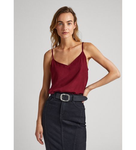 PL304623 Top Gusi marron (L), Casuel, Grenat, Coton, Viscose, Sans manches / bretelles - Pepe Jeans - Modalova