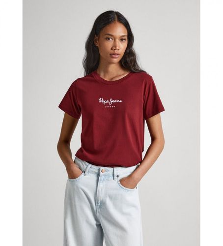 PL505710 T-shirt Wendys marron (M), Rouge, Casuel, Grenat, Coton, Manche courte, Durable - Pepe Jeans - Modalova