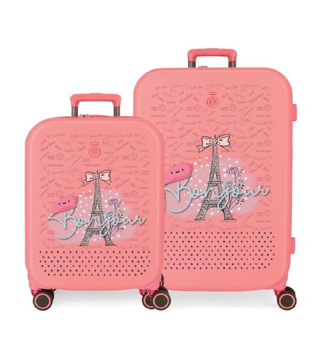 Bonjour rigid suitcase set 55-70cm (OSFA), Casuel, Rose, ABS/Polycarbonate, Big, Cabine - Enso - Modalova