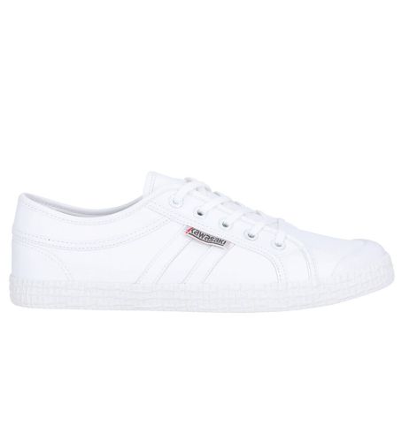 Unisex. K232421 Tennis Retro Leather Sneakers (36), Cuir, Blanc, Plat, Lacets, Casuel - Kawasaki - Modalova