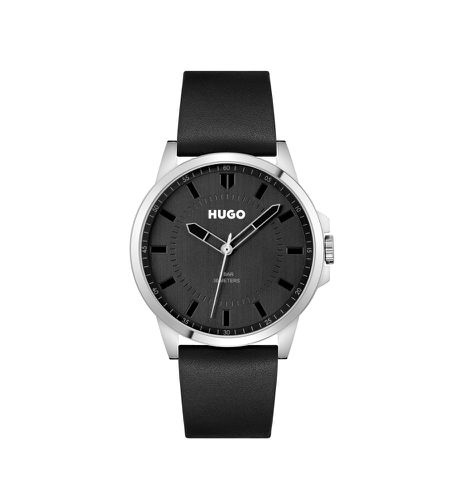 Montre analogique avec bracelet en cuir First (OSFA), , Casuel, Laisse - HUGO - Modalova