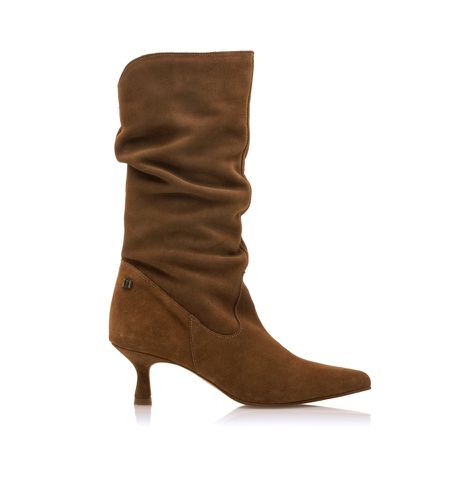 Bottes indie marron (36), Cuir, 3 à 5 cm, Fermeture éclair, Casuel - MTNG - Modalova