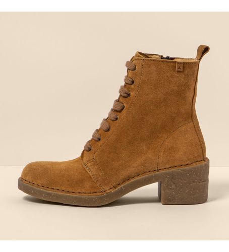 Bottines en cuir camel - Hauteur du talon : 5,5cm (36), 5 à 8 cm, Casuel, Imitation cuir - El Naturalista - Modalova