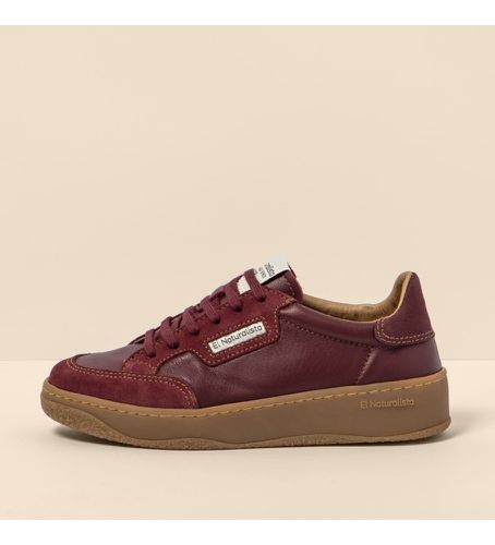 Unisex. 2584211AD005_091 Baskets en cuir N5842 Multi Material Cherry (36), Tissu, Plat, 1 à 3 cm, Lacets, Casuel, Violet - El Naturalista - Modalova