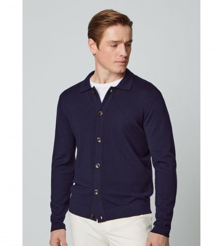 HM703032 Cardigan en mérinos (L), Casuel, Laine, Manche longue - Hackett London - Modalova