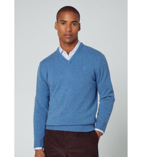 HM703024 Pull en laine d'agneau col V (XXL), Casuel, Classique, Manche longue - Hackett London - Modalova