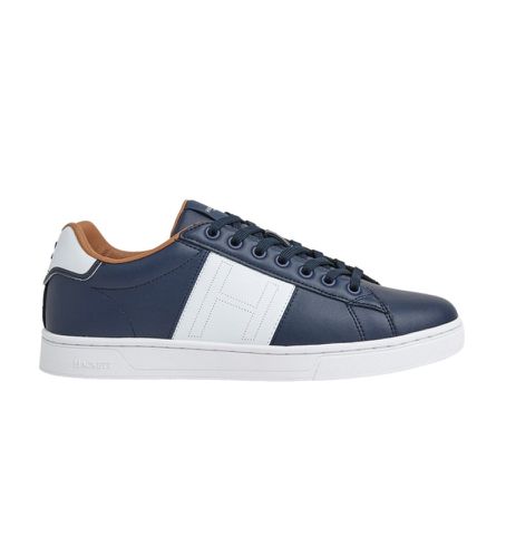 HMS21333 Harper Monogram Leather Sneakers (40), Cuir, Plat, Lacets, Casuel, Marine - Hackett London - Modalova