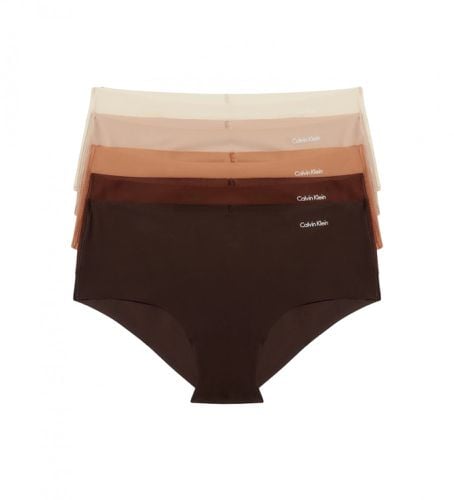 QD3557E Paquet de 5 Culottes Hipster Invisibles marron, , (XL), Homewear, Microfibre - Calvin Klein - Modalova