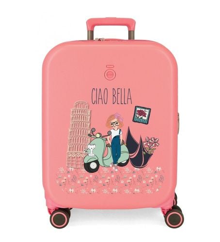 Unisex. 9578622 Valise cabine Ciao Bella extensible rigide 55cm corail (OSFA), Casuel, Rose, ABS/Polycarbonate - Enso - Modalova