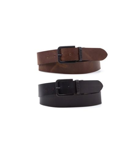 Unisex. 232449-3-59 Ceinture réversible en cuir Core Metal (80 cm), Noir, Marron, Casuel - Levi's - Modalova