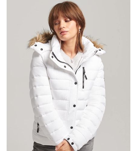 W5011503A Veste courte matelass?e ? capuche (XS), Casuel, Polyester, Manche longue, Durable - Superdry - Modalova