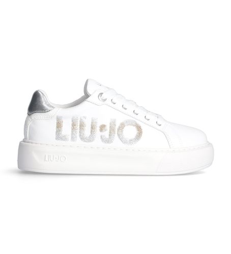 BA4071PX47904370 Kylie 22 Leather Sneakers (39), Cuir, Blanc, Argenté, Plat, 1 à 3 cm, Lacets, Casuel - Liu Jo - Modalova