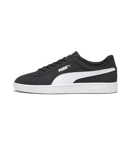 Unisex. 39233601 Smash 3.0 Buck Leather Sneakers (42), Cuir, Noir, Plat, Lacets, Casuel - Puma - Modalova