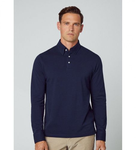 HM550943 Polo Btndown (XXL), Casuel, Coton, Manche longue, Marine - Hackett London - Modalova