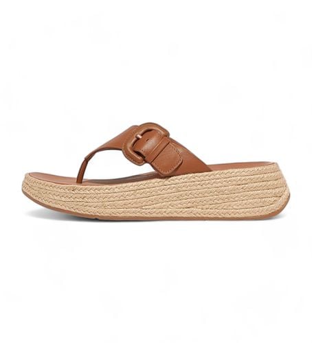 HP4-592 Sandales en cuir à boucle avec bride de bout marron (37), 3 à 5 cm, Aucun, Casuel - Fitflop - Modalova