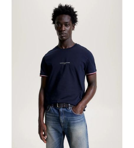 MW0MW32584 T-shirt slim avec manches bordées de (M), Casuel, Coton, Manche courte - Tommy Hilfiger - Modalova