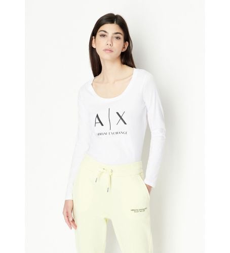 NYTDGYJ16Z1000 T-shirt en maille à coupe régulière (M), Casuel, Coton, Manche longue - Armani Exchange - Modalova