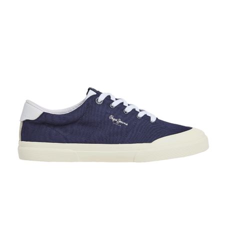 PMS31041 Kenton Leather Sneakers Series (40), Cuir, Plat, Lacets, Casuel, Marine - Pepe Jeans - Modalova