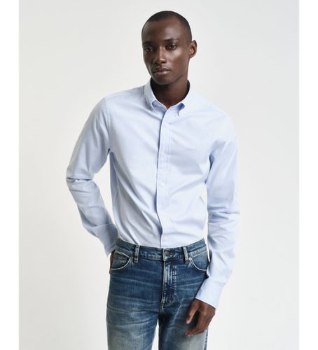 Pinpoint Slim Fit Oxford Shirt (L), Bleu, Casuel, Coton, Classique, Manche longue - Gant - Modalova