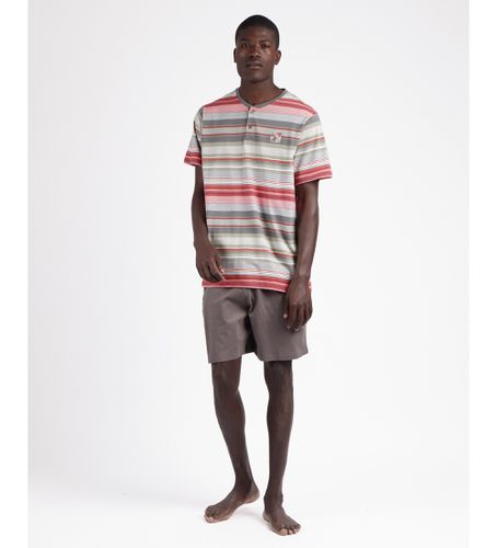 Pajama Stripes Short Sleeve Cubes (S), Homewear, Coton, Manche courte - Antonio Miro - Modalova