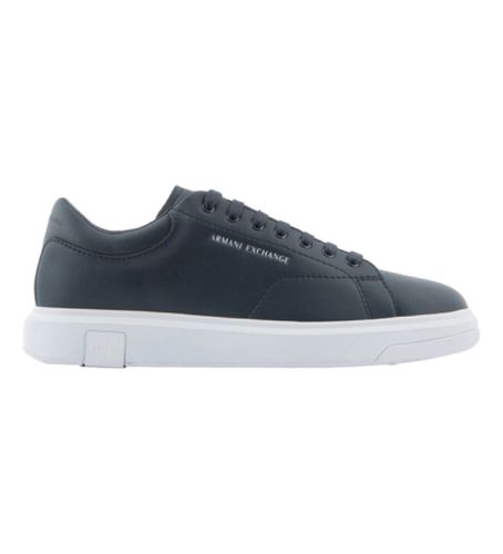 XUX123XV53400285 Action Leather Sneakers (44), Cuir, Plat, Lacets, Casuel, Marine - Armani Exchange - Modalova