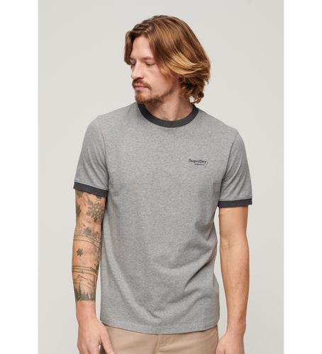 M1011983A T-shirt Ringer avec logo Essential (XXL), Casuel, Gris, Coton, Manche courte - Superdry - Modalova