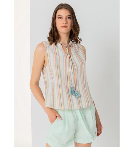 Blouse sans manches à rayures multicolores, style rustique (XS), Casuel, Coton, Sans manches / bretelles - Lois Jeans - Modalova