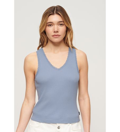 W6011838A Athletic Essentials - T-shirt à bordures en dentelle - (XXS/XS), Casuel, Coton, Sans manches / bretelles - Superdry - Modalova