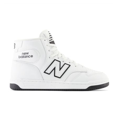 Unisex. BB480V1 Baskets en cuir 480 High Tops (52), Blanc, Plat, Lacets, Casuel - New Balance - Modalova