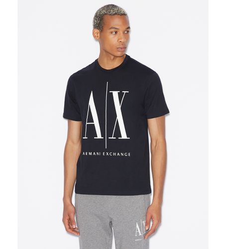 NZTPAZJH4Z1510 T-shirt en tricot à coupe régulière Couleur unie (S), Casuel, Coton, Manche courte - Armani Exchange - Modalova