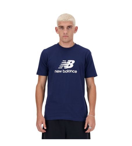 MT41502 T-shirt Sport Essentials Logo (S), Casuel, Coton, Manche courte, Marine - New Balance - Modalova