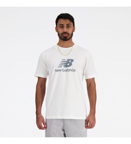 MT41502 T-shirt à logo Sport Essentials (XS), Blanc, Casuel, Coton, Multisport, Manche courte - New Balance - Modalova