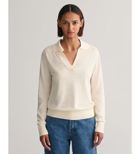 Pull en maille fine crème (L), Casuel, Coton, Manche longue - Gant - Modalova