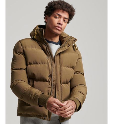 M5011743A Veste à capuche matelassée Everest verte (S), Casuel, Polyester, Manche longue - Superdry - Modalova