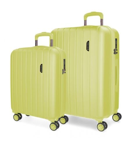 Unisex. 531896B Set de valises vertes en bois 55-65cm (OSFA), Casuel, ABS/Polycarbonate, Big, Cabine - Movom - Modalova