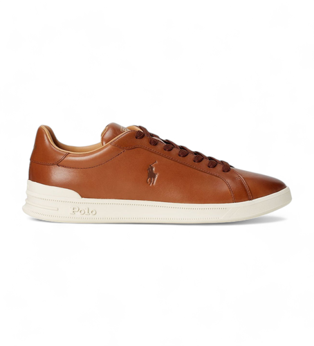 Heritage Court II chaussures en cuir marron (45), Plat, Lacets, Casuel - Polo Ralph Lauren - Modalova