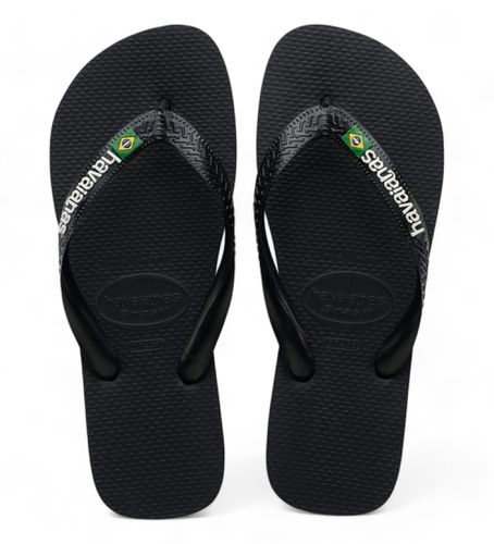 Unisex. 4110850.1069 Tongs Brésil Logo (37/38), Plat, Aucun, Casuel, Beachwear - Havaianas - Modalova