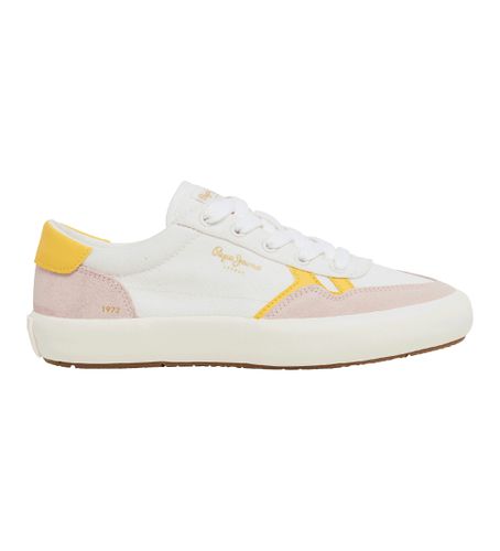 PLS31556 Travis Brit Leather Sneakers (37), Cuir, Blanc, Plat, Lacets, Casuel, Durable - Pepe Jeans - Modalova