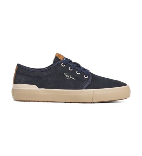 PMS31071 Ben Low Leather Sneakers (41), Cuir, Plat, Lacets, Casuel, Marine - Pepe Jeans - Modalova