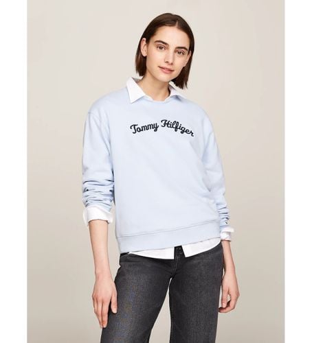 WW0WW42615 Sweatshirt avec logo brodé Script font (L), Casuel, Manche longue, Le coton biologique, Durable - Tommy Hilfiger - Modalova