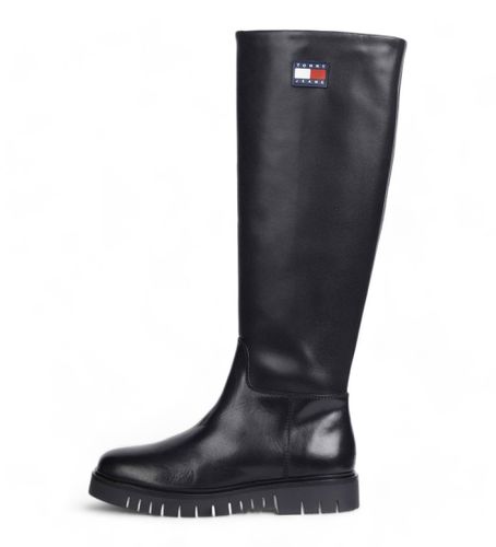 EN0EN02627 Bottes à tige noire (36), Cuir, Plat, 1 à 3 cm, Fermeture éclair, Casuel - Tommy Jeans - Modalova