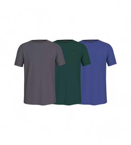 UM0UM03379 Lot de 3 t-shirts à col rond (S), Bleu, Casuel, Gris, Vert, Manche courte, Le coton biologique, Durabl - Tommy Hilfiger - Modalova