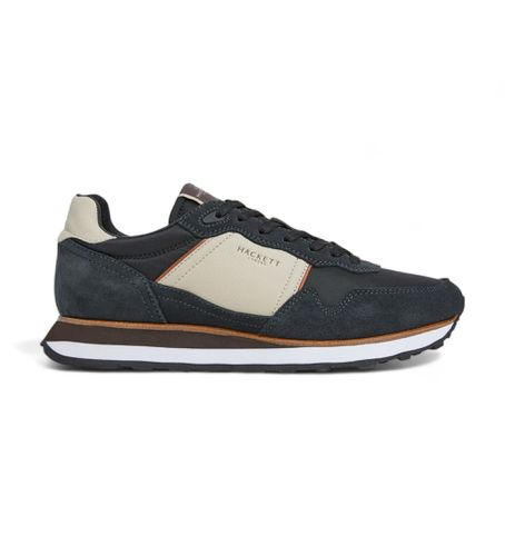 HMS21402 Telfor Shadow Leather Sneakers (43), Cuir, Plat, Lacets, Casuel, Marine - Hackett London - Modalova