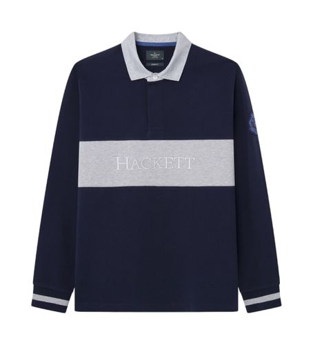 HM570833 Polo Heritage Hkn (L), Casuel, Coton, Manche longue, Marine - Hackett London - Modalova