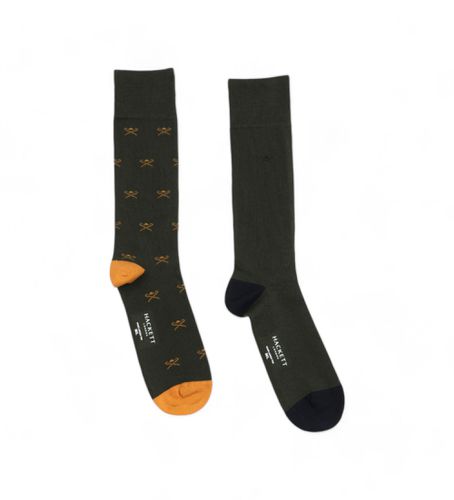 HMU30110 Lot de 2 paires de chaussettes Icon vertes (M-L), Homewear, Coton - Hackett London - Modalova