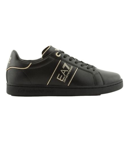 Unisex. X8X102_XK346 Classic Logo Leather Sneakers (45 1/3), Cuir, Noir, Plat, Lacets, Casuel - EA7 - Modalova